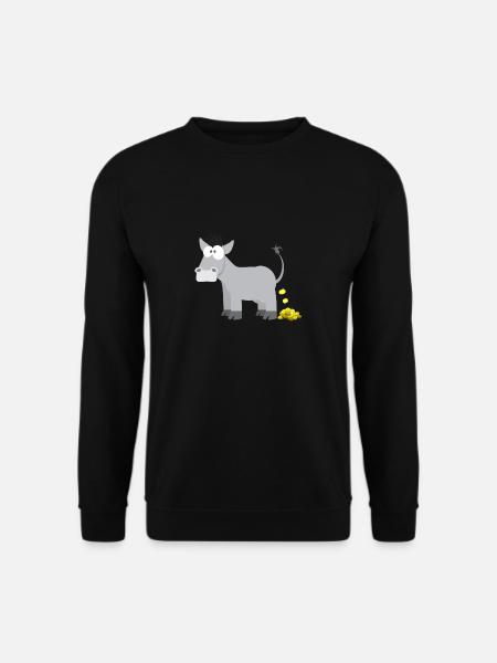 Kindermotiv Esel Tiershirt Geschenkidee Goldesel - Unisex Pullover - Schwarz
