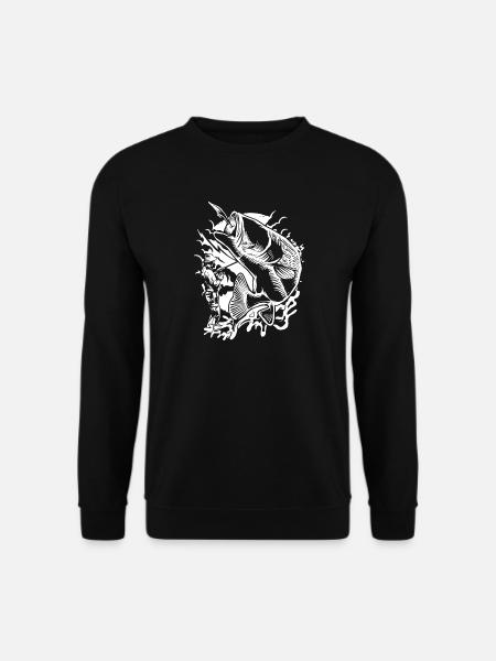 Fisherman T shirt - Unisex Sweatshirt - black