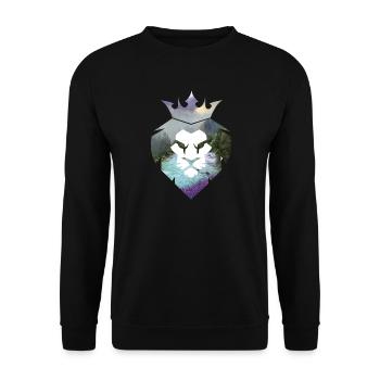 lion - Unisex Sweatshirt - black - Front - Alina (178cm) & Michal (187cm)