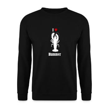 I love lobster - Unisex Sweatshirt - black - Front - Alina (178cm) & Michal (187cm)