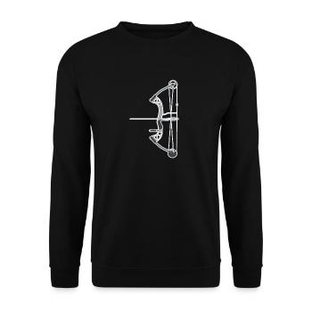 Archery Compound Bow - Unisex Sweatshirt - black - Front - Alina (178cm) & Michal (187cm)