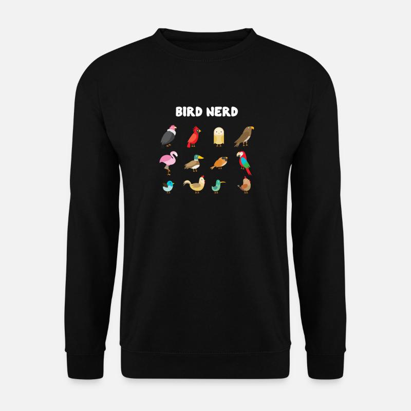 Vogel-Nerd - Unisex Pullover - Schwarz