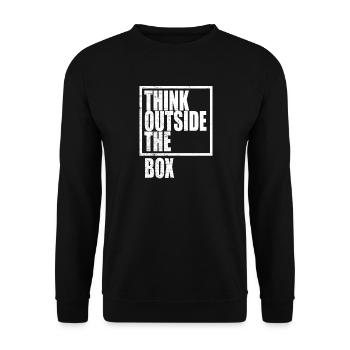 Think Outside The Box / Design Thinking - Unisex Sweatshirt - black - Front - Alina (178cm) & Michal (187cm)