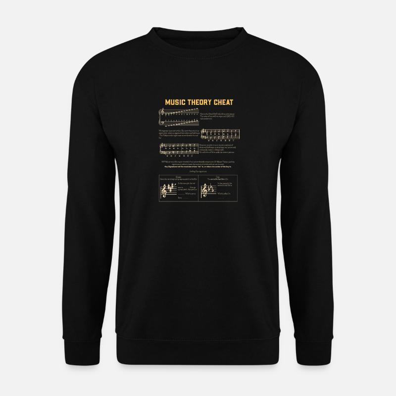 MUSIK: Musiktheorie Grafik - Unisex Pullover - Schwarz