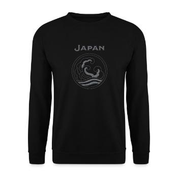 Japon 69 - Sweat-shirt Unisexe - noir - Devant - Alina (178cm) & Michal (187cm)
