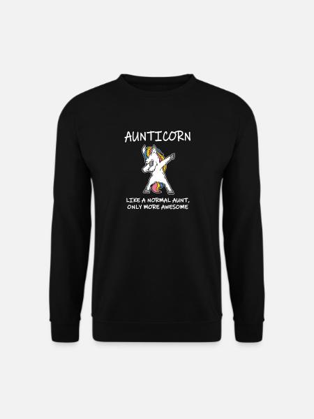 Aunticorn Like A Normal Aunt Tante Geschenk - Unisex Pullover - Schwarz