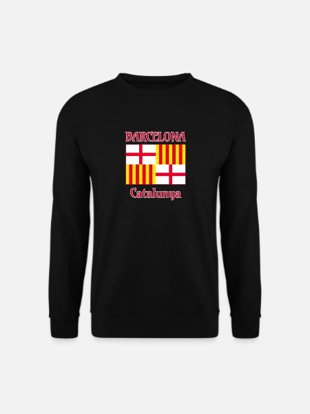 Drapeau de Barcelone en rouge, blanc et jaune - Sweat-shirt Unisexe - noir
