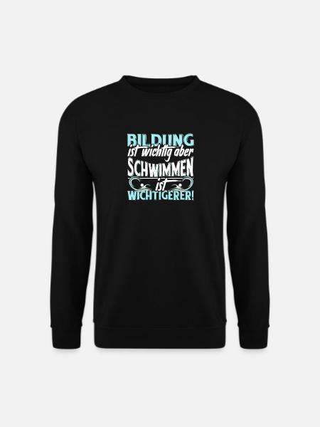 Schwimmen - Unisex Pullover - Schwarz