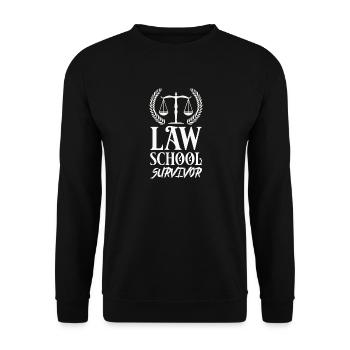 lawyer - Unisex Sweatshirt - black - Front - Alina (178cm) & Michal (187cm)