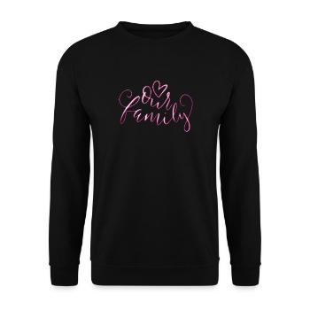 Our Family - Sweat-shirt Unisexe - noir - Devant - Alina (178cm) & Michal (187cm)
