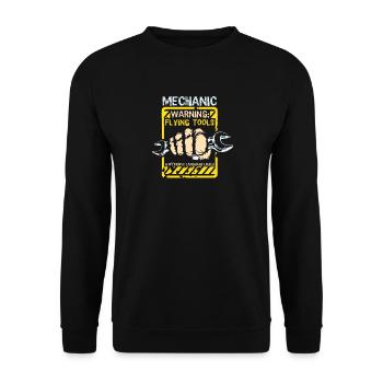 Mechaniker - Unisex Pullover - Schwarz - Vorne - Alina (178cm) & Michal (187cm)