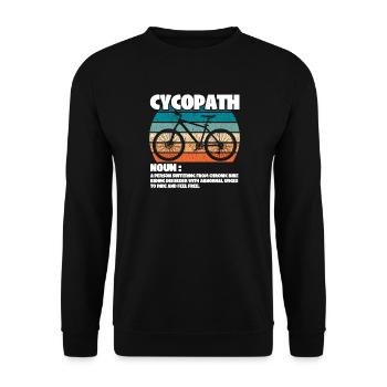 Vélo de montagne Cycopath Nom - Sweat-shirt Unisexe - noir - Devant - Alina (178cm) & Michal (187cm)
