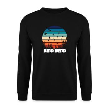 Birding Bird Nerd - Unisex Sweatshirt - black - Front - Alina (178cm) & Michal (187cm)