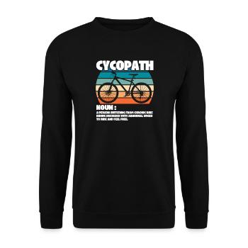VTT - Cycopath Noun - Sweat-shirt Unisexe - noir - Devant - Alina (178cm) & Michal (187cm)