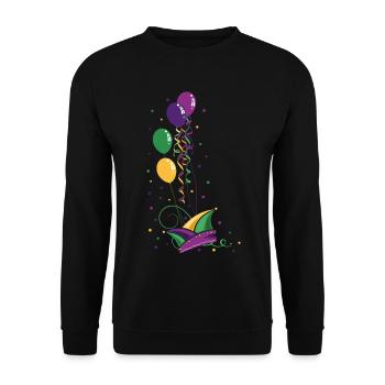 Carnaval Mardi Gras Fool Cap Balloons - Sweat-shirt Unisexe - noir - Devant - Alina (178cm) & Michal (187cm)