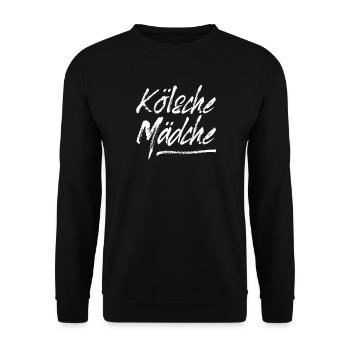 Kölsche Mädche / Karneval in Köln / Kölsch & Kölle - Unisex Pullover - Schwarz - Vorne - Alina (178cm) & Michal (187cm)