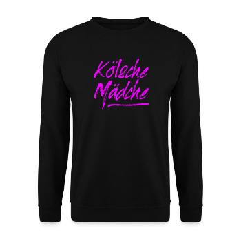 Kölsche Mädche / Karneval in Köln / Kölsch & Kölle - Unisex Pullover - Schwarz - Vorne - Alina (178cm) & Michal (187cm)