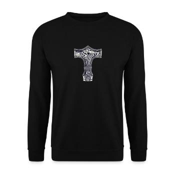 Thor's Cross - Unisex Sweatshirt - black - Front - Alina (178cm) & Michal (187cm)