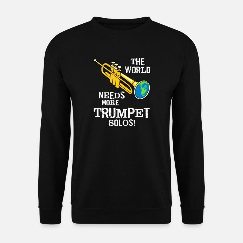 Trumpet Solos White Text - Unisex Sweatshirt - black