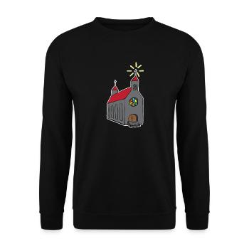 Bâtiment pour le culte chrétien - Église - Sweat-shirt Unisexe - noir - Devant - Alina (178cm) & Michal (187cm)