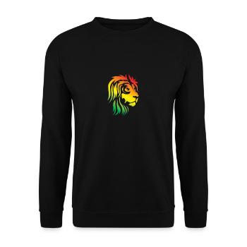 Rainbow Lion Head - Unisex Sweatshirt - black - Front - Alina (178cm) & Michal (187cm)