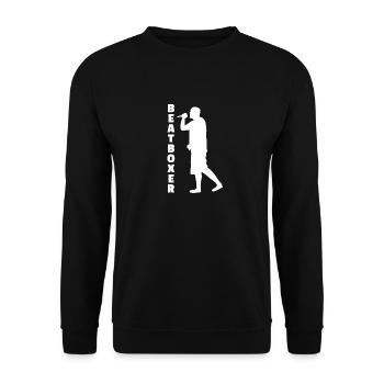 Beatboxer - Unisex Sweatshirt - black - Front - Alina (178cm) & Michal (187cm)