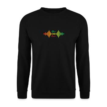 One Love Rainbow Soundwave - Unisex Sweatshirt - black - Front - Alina (178cm) & Michal (187cm)