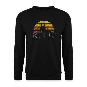 Köln Kölner Skyline Kölner Dom Vintage Geschenk - Unisex Pullover - Schwarz - Vorne - Alina (178cm) & Michal (187cm)