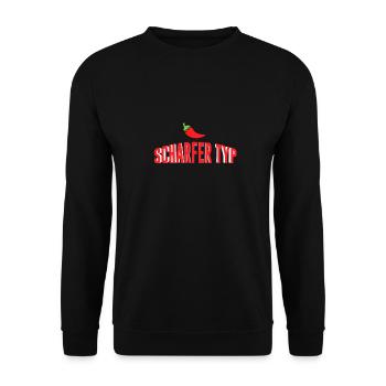 Scharfer Typ - Chili - Unisex Pullover - Schwarz - Vorne - Alina (178cm) & Michal (187cm)
