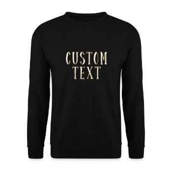 Custom Text - Unisex Pullover - Schwarz - Vorne - Alina (178cm) & Michal (187cm)