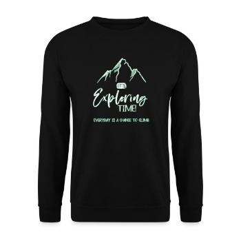 montée - Sweat-shirt Unisexe - noir - Devant - Alina (178cm) & Michal (187cm)