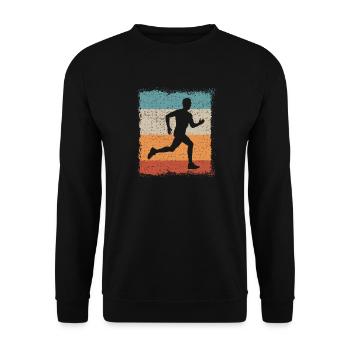 NOUVEAU | Fitness Running Jogging Running Athletic - Sweat-shirt Unisexe - noir - Devant - Alina (178cm) & Michal (187cm)