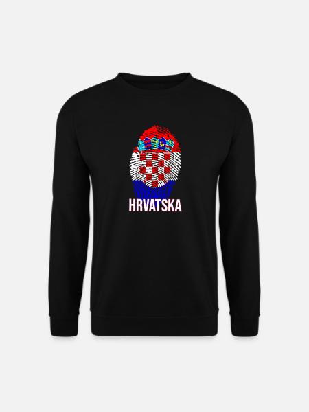  HRVATSKA Design mit kroatischer Flagge - Unisex Pullover - Schwarz