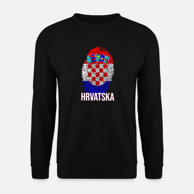 Conception HRVATSKA avec drapeau croate - Sweat-shirt Unisexe - noir