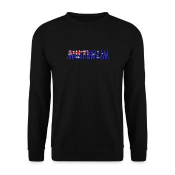 Australia Flag Font Design - Unisex Sweatshirt - black - Front - Alina (178cm) & Michal (187cm)