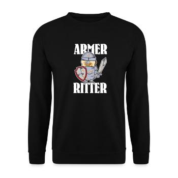 Armer Ritter, Frech Toast - Unisex Pullover - Schwarz - Vorne - Alina (178cm) & Michal (187cm)