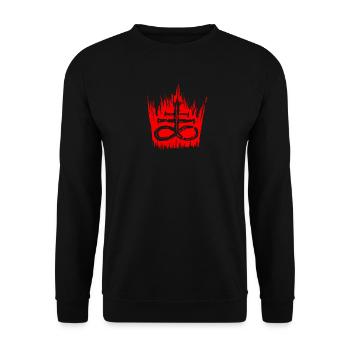 Satan Cross Blood - Unisex Sweatshirt - black - Front - Alina (178cm) & Michal (187cm)