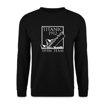 Titanic 1912 Swim Team Funny Titanic Shirt - Unisex Sweatshirt - black - Front - Alina (178cm) & Michal (187cm)