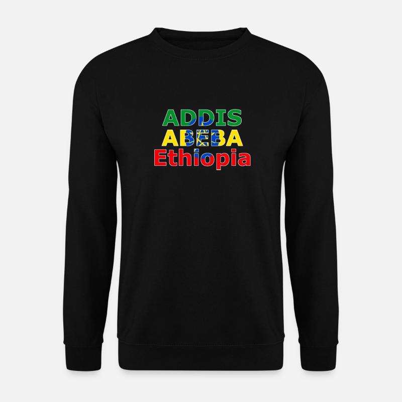 Addis Ababa Ethopia Farbdesign - Unisex Pullover - Schwarz