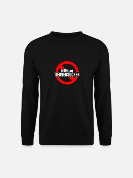 Nein zu Tierversuchen - Unisex Pullover - Schwarz