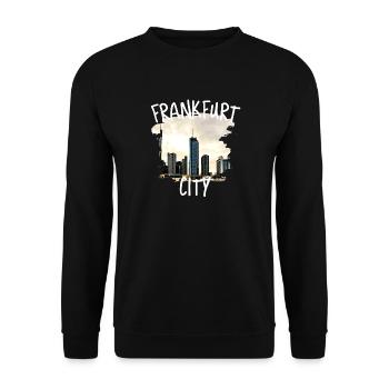 Ville de Francfort - Sweat-shirt Unisexe - noir - Devant - Alina (178cm) & Michal (187cm)