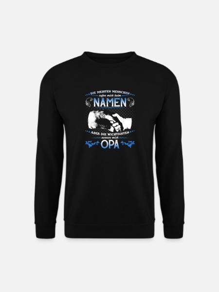 Opa Enkel T-Shirt Die Wichtigsten nennen mich OPA - Unisex Pullover - Schwarz