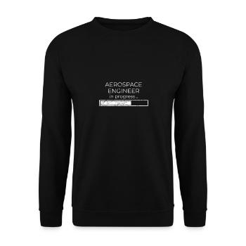 Aerospace engineer in progress - Unisex Sweatshirt - black - Front - Alina (178cm) & Michal (187cm)