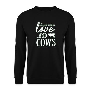 Farmer - Unisex Sweatshirt - black - Front - Alina (178cm) & Michal (187cm)