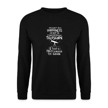 Cadeau télescope astronomique - Sweat-shirt Unisexe - noir - Devant - Alina (178cm) & Michal (187cm)