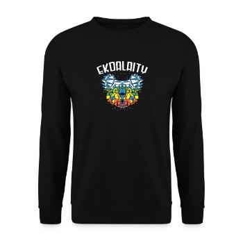 Gay Pride - Unisex Pullover - Schwarz - Vorne - Alina (178cm) & Michal (187cm)