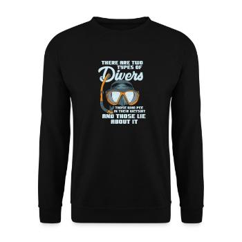 Scuba Diving - Unisex Sweatshirt - black - Front - Alina (178cm) & Michal (187cm)