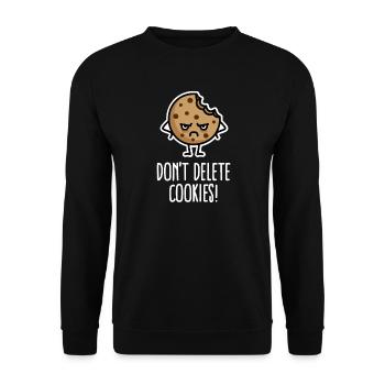 Do not delete cookies funny computer nerd humor - Unisex Sweatshirt - black - Front - Alina (178cm) & Michal (187cm)