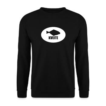 Kveite Halibut Outline I Norway Fishing Iceland - Unisex Sweatshirt - black - Front - Alina (178cm) & Michal (187cm)