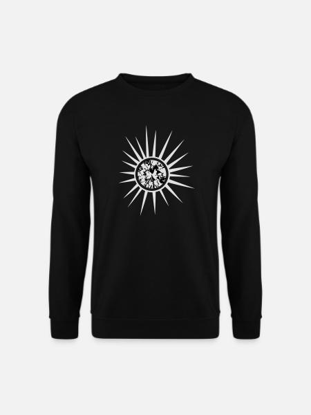 White sun with diamond. - Unisex Sweatshirt - black